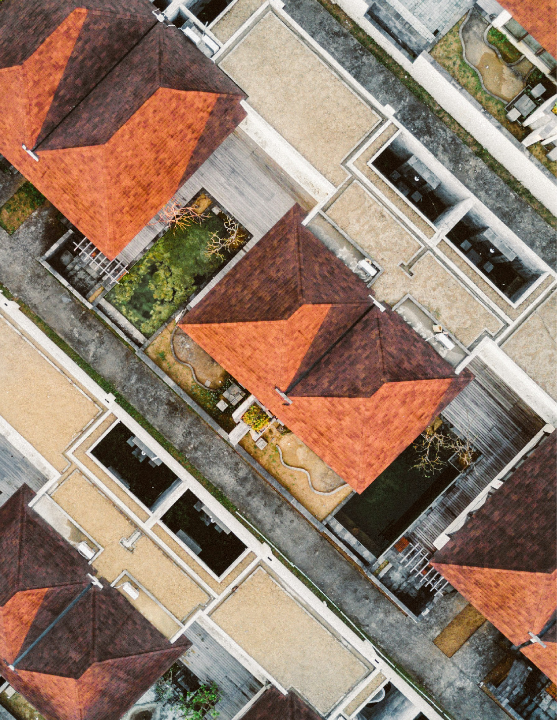 Photographie, vue a&eacute;rienne d'un quartier
